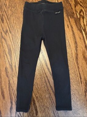 Zara Washed Black Ribbed Leggings